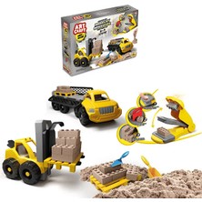Scntoys Forklift Operatör Kum Seti (750 Gr.) - Art Craft Kinetik Kum Seti - Oyun Kumu - Art Sand Kumu