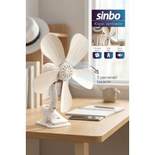 Sinbo SF-7707 Klipsli Vantilatör 10W 5 Kanatlı Mini Fan Sessiz Taşınabilir Fan