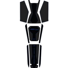 Gp Kompozit Honda Adv 350 2023-2026 Uyumlu Tank Pad Seti Karbon-Mavi