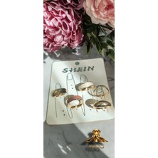 Vulcao 5li Gold Zarif Yüzük Set