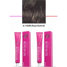 2 Li Set Premium 6.1 Küllü Koyu Kumral - Kalıcı Krem Saç Boyası 2 x 50 G Tüp