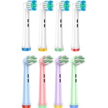 Denthauz 8 Adet Diş Fırçası Başlığı Çocuk Için Yumuşak ve Klasik Yumuşak I Yedek Başlık Oral-B Uyumlu