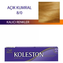 Wella Koleston Açık Kumral 8/0 Kalıcı Tüp Boya Saç Boyası 60 ml Parlak Renkler İçin
