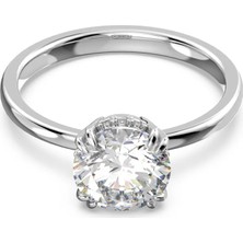 Swarovski Constella Round Yüzük Princess Cut Beyaz Rodyum Kaplama 50 50