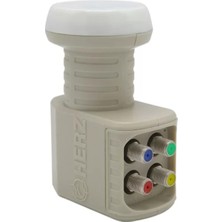 Uravas Store Herz HR-905 Digital Quattro Santral Tipi Ku-Band Lnb - Altın Uçlu 0.1db