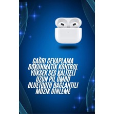 Uravas Store Mey Ithalat® 3.nesil Ios Android Uyumlu Bluetooth 5.0 Beyaz Çağrı Cevaplama