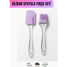 Van Vleck Plastik Saplı Silikon Fırça Spatula Seti – Isıya Dayanıklı Yapışmaz Mutfak Fırça ve Spatula Takımı