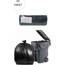 Ögem Hantal Boy Çöp Torbası 100 x 150 cm 10 Lu Rulo x 10 Paket = 100 Adet (Siyah)