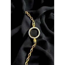 Moda Gümüş 925 Ayar Gümüş Çeyrek Altın Için Gümüş Bileklik