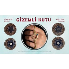 Moda Gümüş Blk 12 1033 Çeyrek Altın Çerçeveli Gümüş Altın Kaplama Halkalı Kadın Gümüş Bileklik 925 Ayar