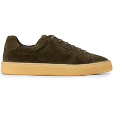 Deery Erkek Hakiki Süet Yeşil Sneaker Ayakkabı - 02018MYSLC01