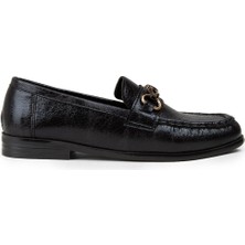 Deery Kadın Siyah Toka Detaylı Loafer - K0013ZSYHC01