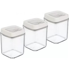 Royaleks Group Vakumlu Erzak Kavanozu Kare 3lü Set ROYALEKS-OKY-234