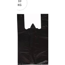 Royaleks Siyah Atlet Poşet Orta Boy 29X50 cm Takriben 850 Adet 10 kg