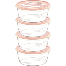 Royaleks Group Krizma Yuvarlak Saklama Kabı 4 Lü No:1 ROYALEKS-ÇNK2153