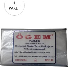Ögem Bakkaliye Naylon Torba Beşlik 30X52 cm 1 kg 1 Paket (Takriben 105 Adet)