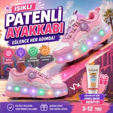 BGG Tech Minipa Işıklı Patenli Çocuk Ayakkabısı 4 Tekerlekli Dönüşümlü Hediye Güneş Kremi