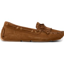Deery Kadın Hakiki Süet Taba Rengi Mokasen - DL507ZTBAC01