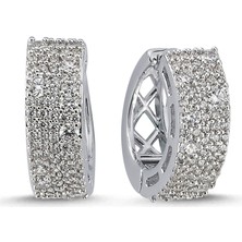 Merano Design Pave Rhodium Küpe