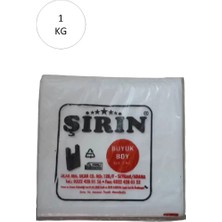 Şirin Beyaz Kalın Atlet Poşet Büyük Boy 30X57 cm 1 kg 1 Paket (Takriben 45 Adet)
