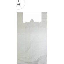 Royaleks Beyaz Atlet Poşet Büyük Boy 32X57 cm Takriben 72 Adet 1 kg