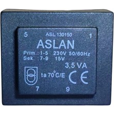 Home ASL130150 230X15 3.5VA Kapalı Trafo