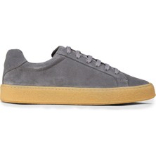 Deery Erkek Gri Hakiki Süet Sneaker Ayakkabı - 02018MGRIC04