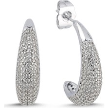 Merano Design Needle Rhodium Küpe