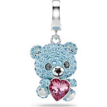 Swarovski Idyllia Charm Karışık Kesim Ayıcık Mavi Rodyum Kaplama