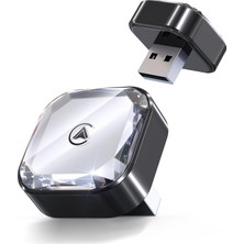 CoverZone Wireless Carplay Adaptör USB Bağlantılı Kablosuz Carplay Dönüştürücü Bluetooth ve Wifi 2.4/5ghz Destekli Ios 10 ve Üzeri Uyumlu Araç Multimedya Bağlantı Cihazı | ZR1258
