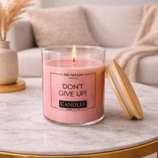 Ada Candle Bardak Mum - Bambu Kapaklı -Kokulu
