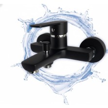 Blue Love Meriç Siyah Banyo Bataryası - Siyah Kaplama, Pirinç Gövde