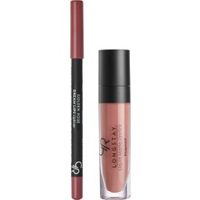 Golden Rose Matte Lip Kit - Warm Sable - Likit Mat Ruj ve Dudak Kalemi
