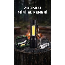 Uravas Store Taşınabilir Metalik LED El Feneri Uzun Pil Ömürlü Kamp Aracı
