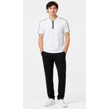 Lacoste Classıc Fit  Beyaz Fermuar  Yaka