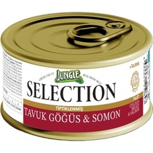 Jungle Selection Konserve 70 gr Kedi Maması Tavuk & Somon *3'lü