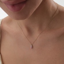Cherry By Özkonak Velvet Taşlı Altın Kolye