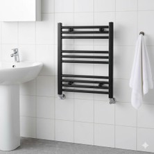 STANDART Siyah Havlupan Radyatör 50X70 - Modern Tasarım Banyo Havlu Kurutucu