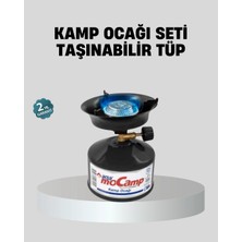 Prativas Taşınabilir Kamp Ocağı Seti Pişirme Alanı Ayarlanabilir Alev