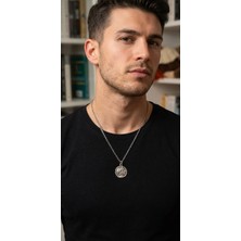 Vintage Takı Gümüş Kaplama Unisex Vintage Antik Yunan Mitoloji Serisi : Büyük Iskender Antik Sikke Kolye