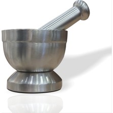 M3 Decorium Paslanmaz Çelik Metal Havan Tokmak Seti Kir Tutmaz Krom Sarımsak Baharat Tohum Kuruyemiş Ezici Dibek Pratik Mutfak Ezme Ezici Aleti