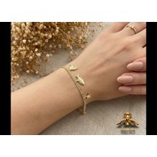 Vulcao Balık Kalp Yıldız Model Gold Renk Bileklik