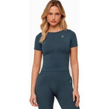 Gymshark Dikişsiz Kısa Kollu Günlük Kadın Spor Üst