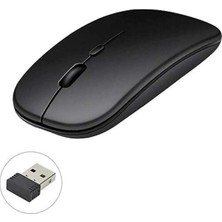 Uravas Store Kablosuz Mouse Fare Şarjlı Bluetooth Wireless Çift Modlu Sessiz