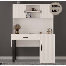 Comiet Lale Mdf Kitaplıklı Dolaplı  Çalışma Masası