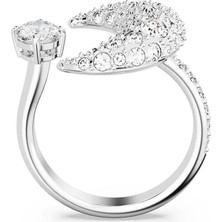 Swarovski Luna Open Yüzük Moon Beyaz Rodyum Kaplama 52