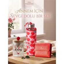 Deer Deri Hakiki Deri Cüzdan, Kupa ve Kılıflı Matara Seti Anneler Günü Hediyesi