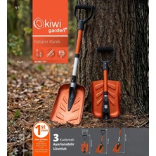 Kiwi Garden KGMS-711 Katlanır Kürek Alüminyum Gövde Kompakt Tasarım Taşınabilir