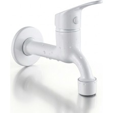 STANDART Tekli Aç-Kapa Musluk Beyaz - Modern ve Dayanıklı Tasarım