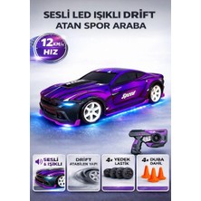 Can Oyuncak Drift Atan Sesli Işıklı 12KM/H Kumandalı  Araba+4 Adet Yedek Lastik+4 Adet Duba